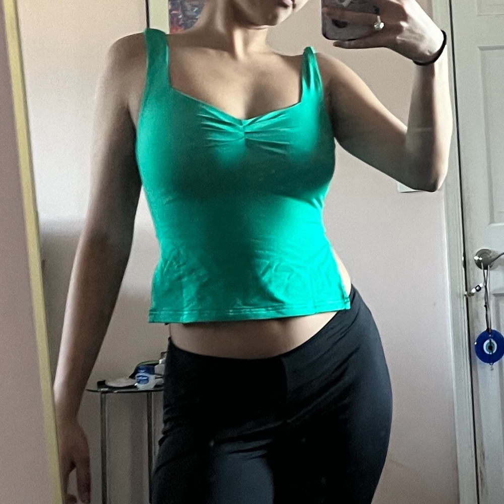 Green Sleeveless Top